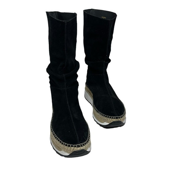 NEW Free People Chapmin Black Suede Slouch Sneaker Boots 38 - Picture 8 of 12